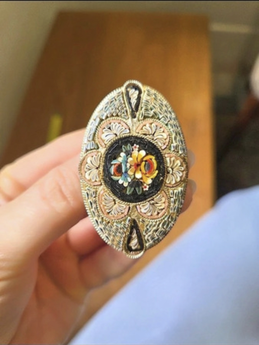 Mini Mosaic Brooch Made In Italy